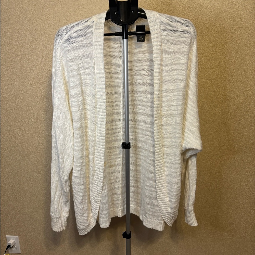 Cozy White Knit Cardigan Knox Rose 1X
